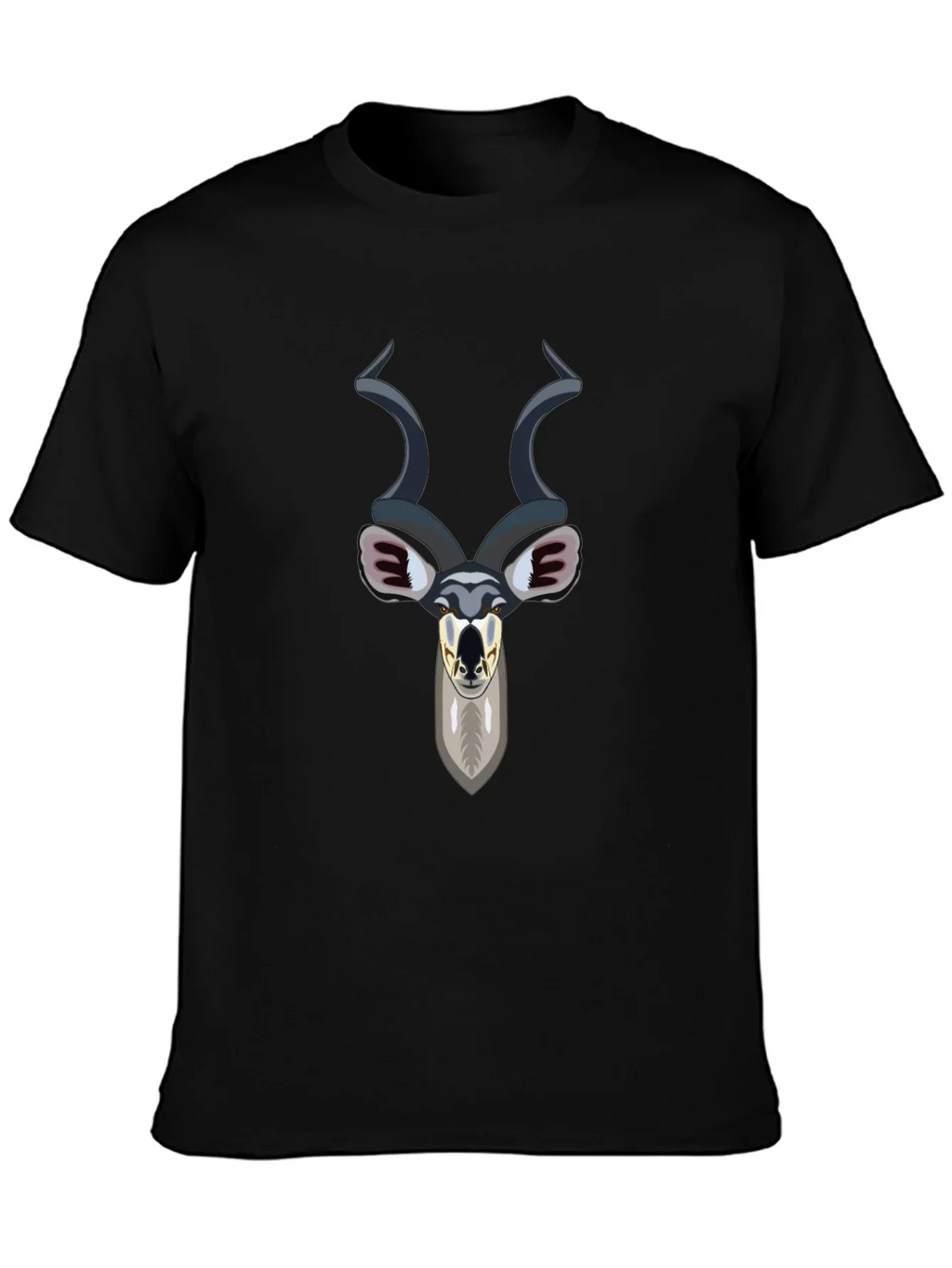 Kudu Head Graphic Tee - Black