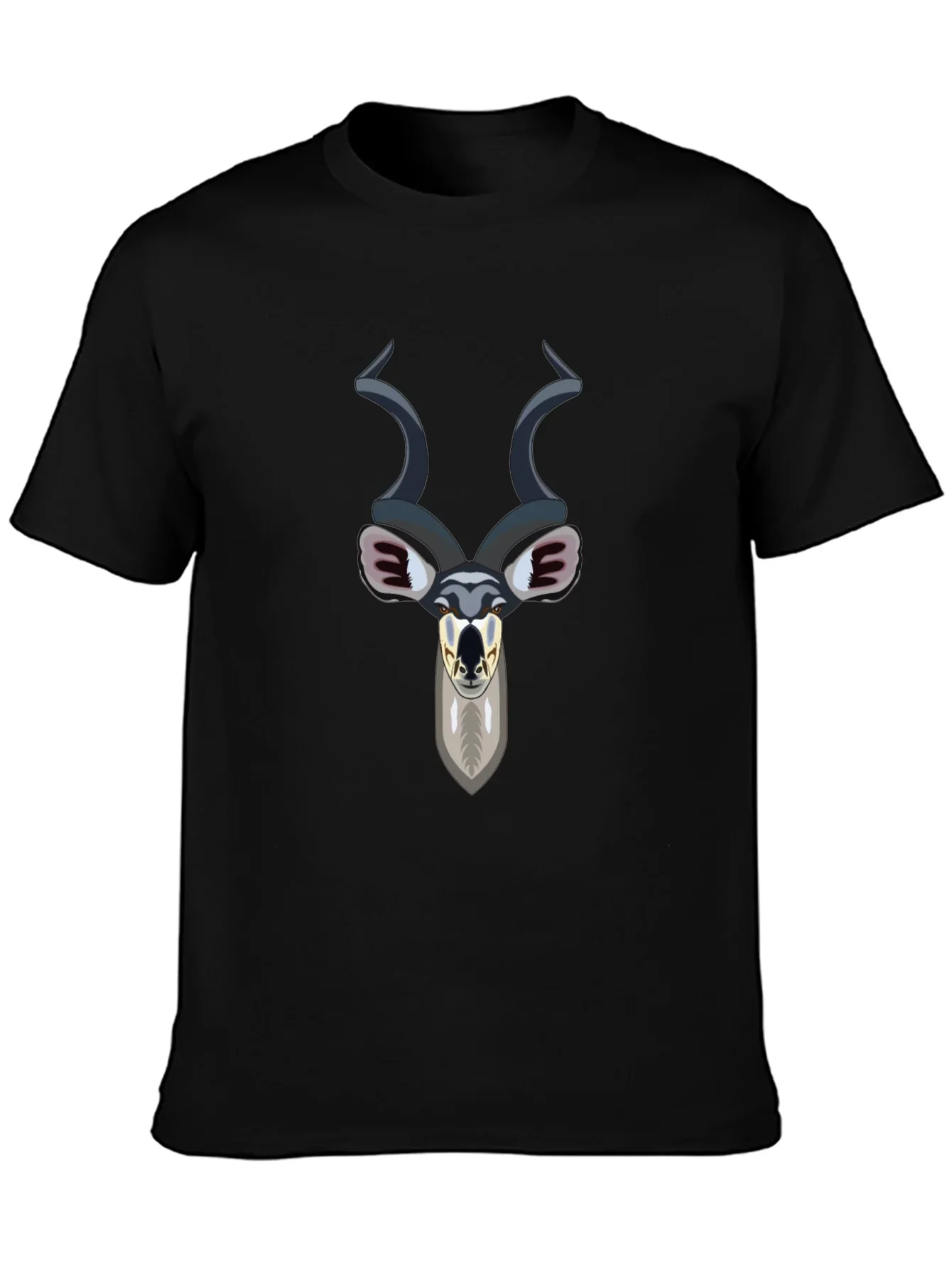 Kudu Head Graphic Tee - Black