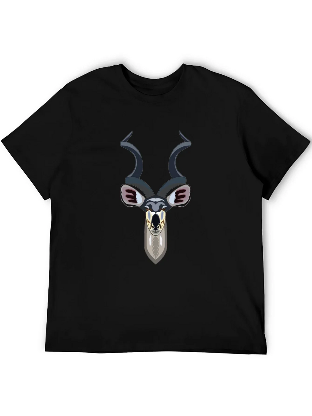 Kudu Head Graphic Tee - Black