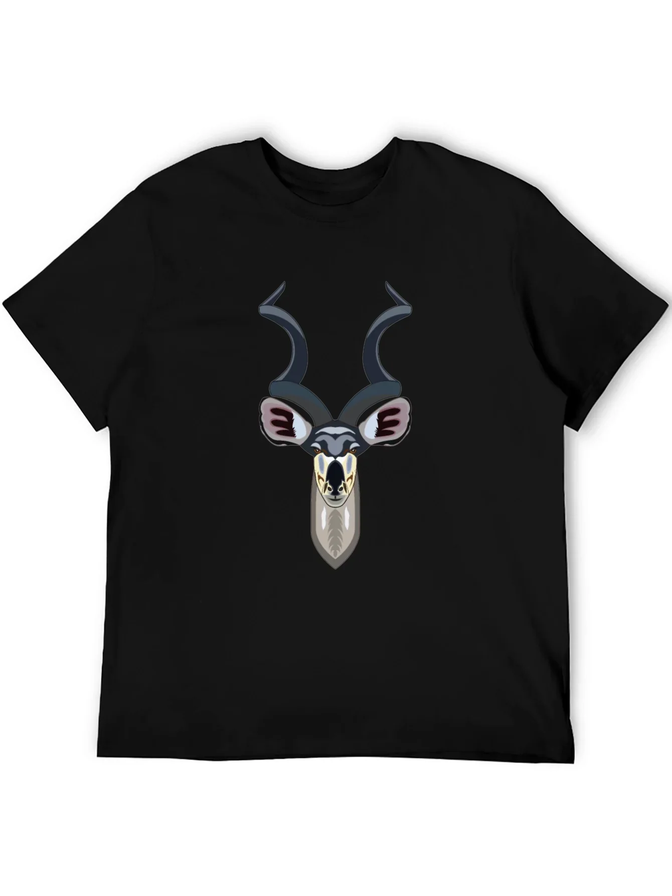 Kudu Head Graphic Tee - Black