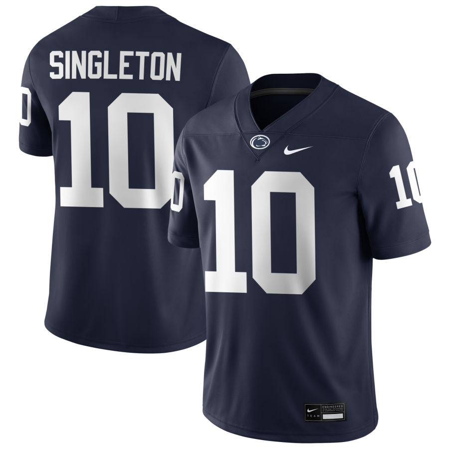 Men’s Penn State #10 Nicholas Singleton Football Jersey