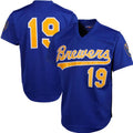 Milwaukee Brewers #19 Robin Yount Royal  Cooperstown Mesh Batting Practice Jersey Baseball Jerseys