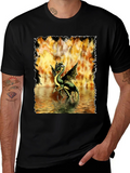 Dragon T-Shirt: Fire & Water Graphic Tee