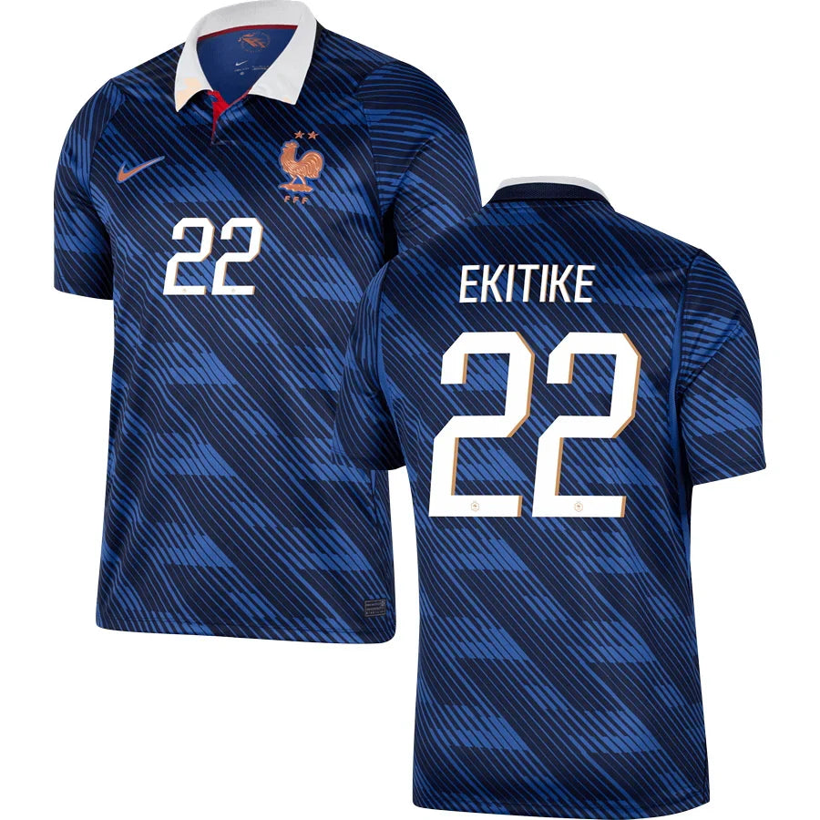 Men’s #22 Ekitike 2026 World Cup France Jersey