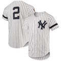 New York Yankees #2  Cooperstown Collection 1996 Authentic Home Jersey - White Stitches Baseball Jerseys