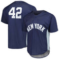 New York Yankees #42 Mariano Rivera  Cooperstown Collection 2009 Batting Practice Jersey - Navy Stitches Baseball Jerseys