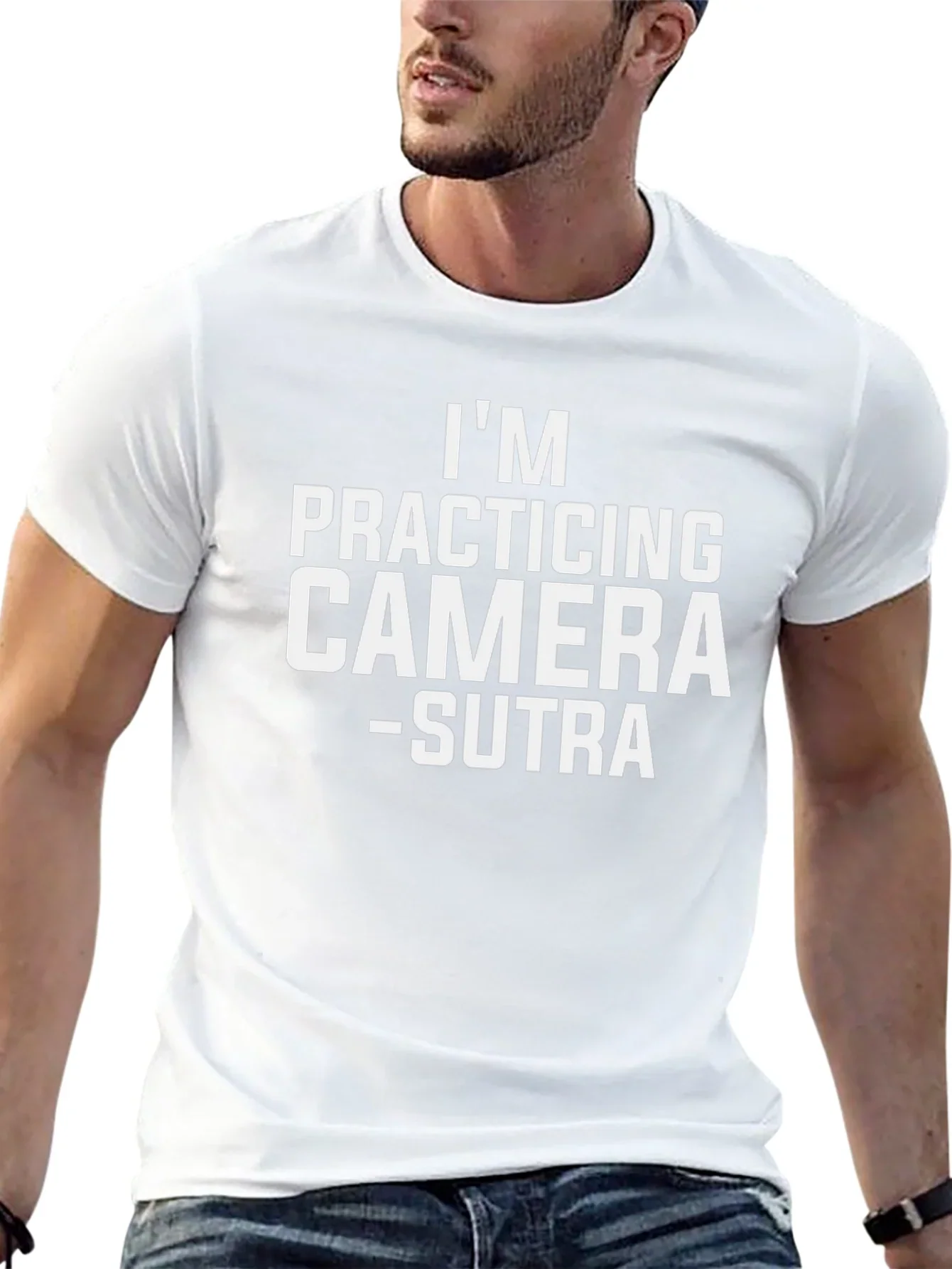 Im Practicing Camera-Sutra Black Graphic Tee
