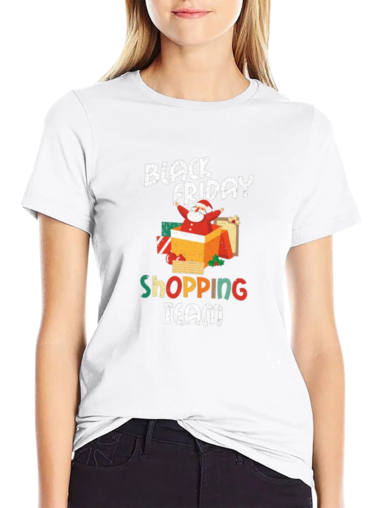 Black Friday Shopping Team Santa T-Shirt