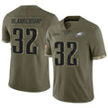 P.Eagles #32 Reed Blankenship Player Salute To Service Limited Olive Football Jerseys