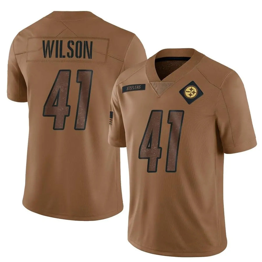 P.Steelers #41 Payton Wilson Player Brown Salute To Service Limited Football Jerseys