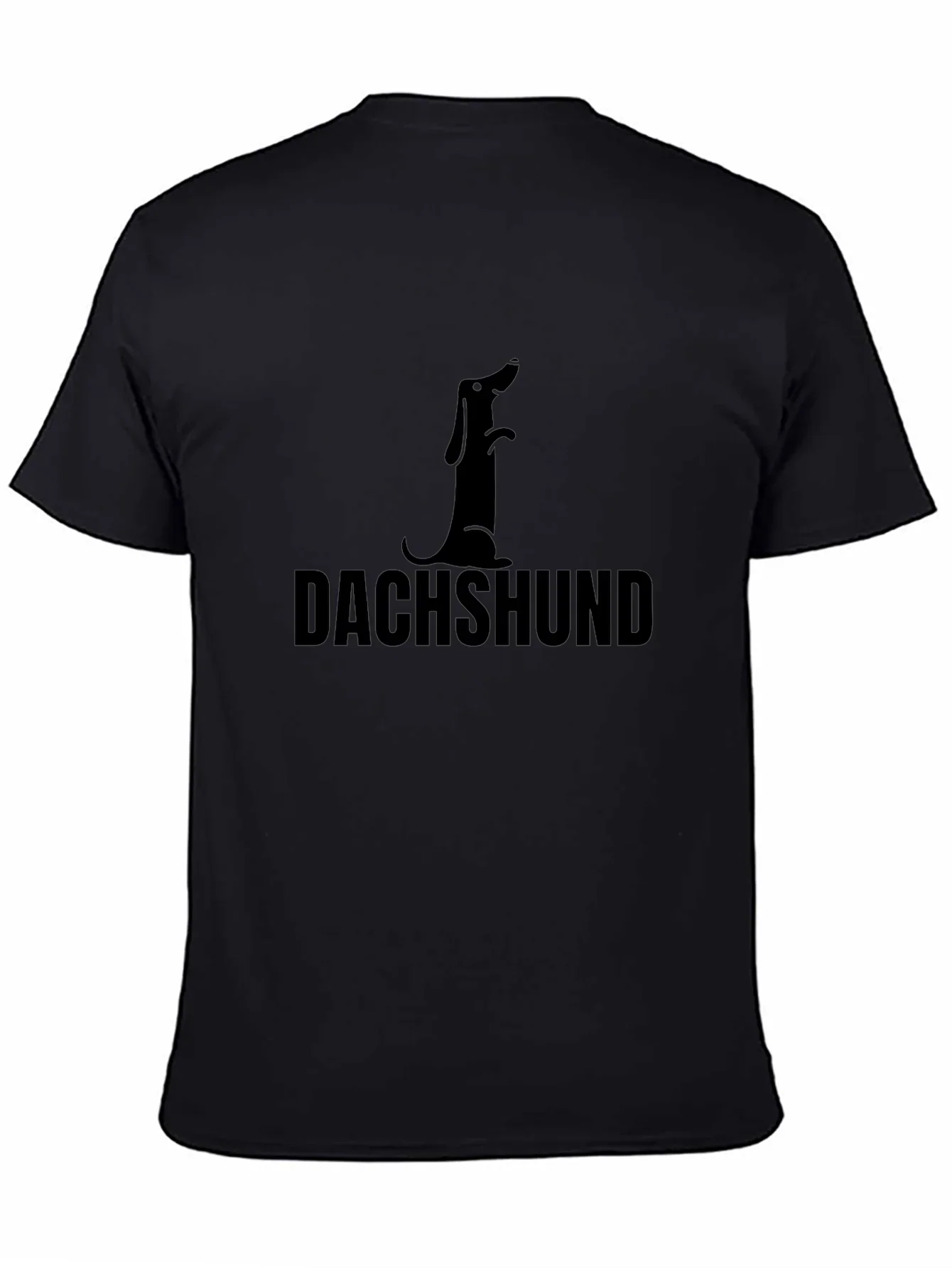 Dachshund Dog Silhouette Black T-Shirt