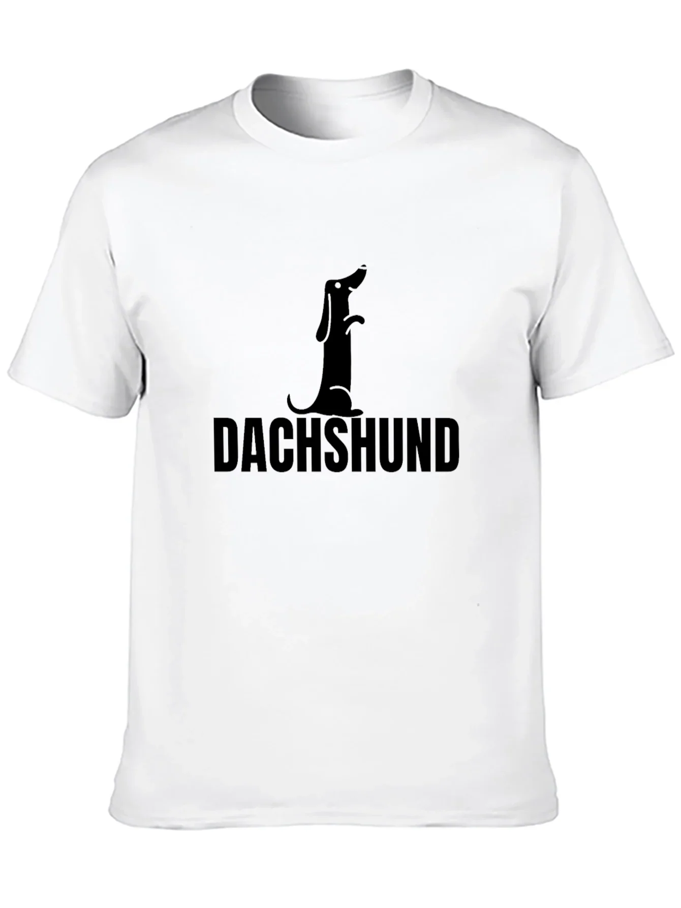Dachshund Dog Silhouette Black T-Shirt