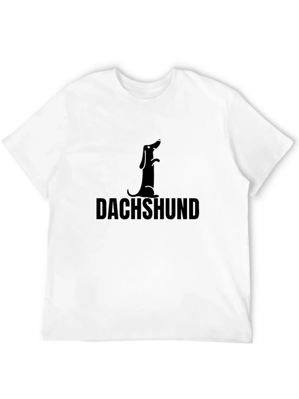 Dachshund Dog Silhouette Black T-Shirt