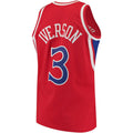 PH.76ers #3 Allen Iverson  1996-97 Hardwood Classics Swingman Jersey - Red Stitched American Basketball Jersey