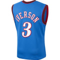 PH.76ers #3 Allen Iverson  1999-2000 Hardwood Classics Swingman Jersey - Royal Stitched American Basketball Jersey