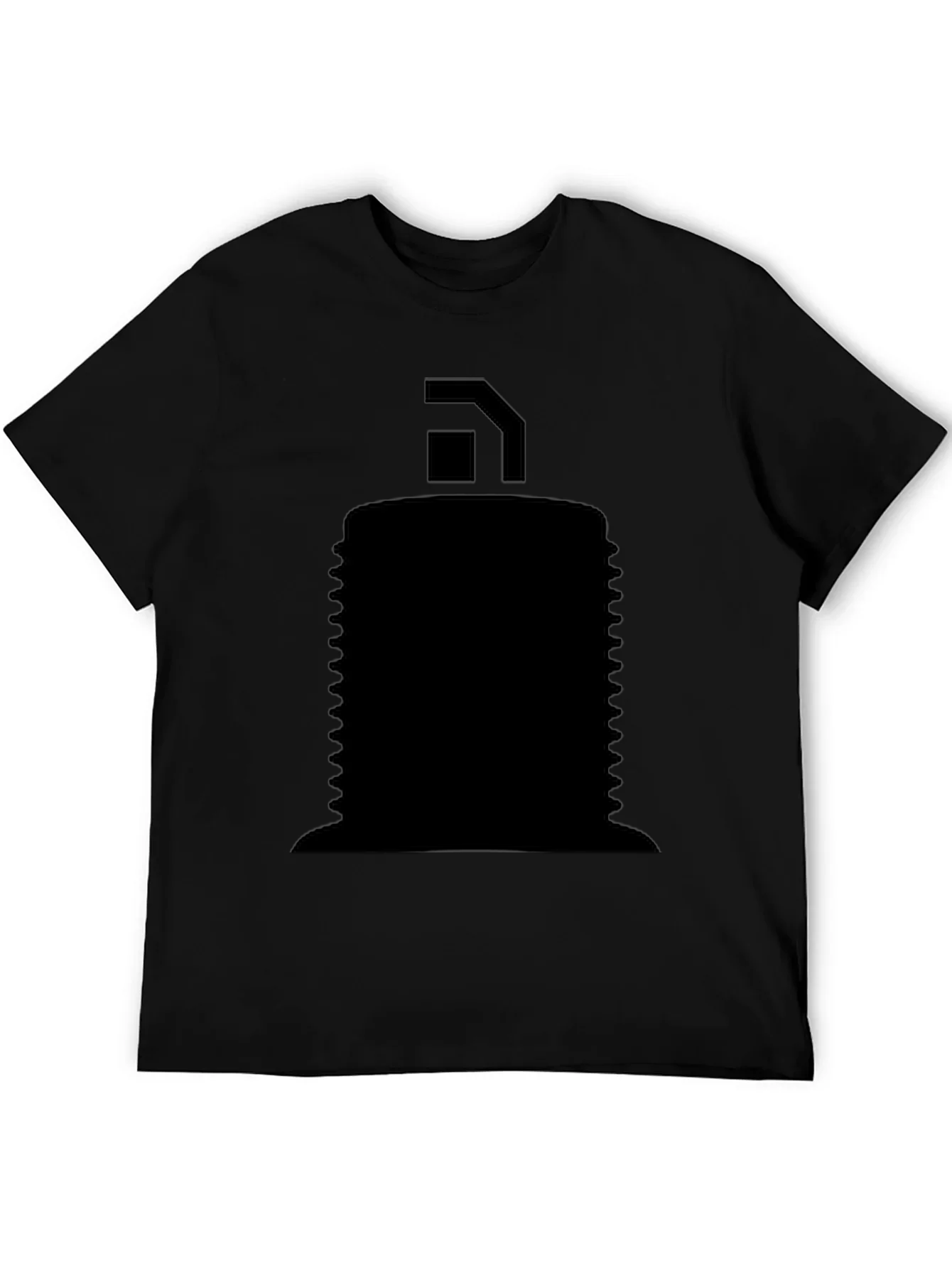 Mens Black Graphic T-Shirt - Abstract Design