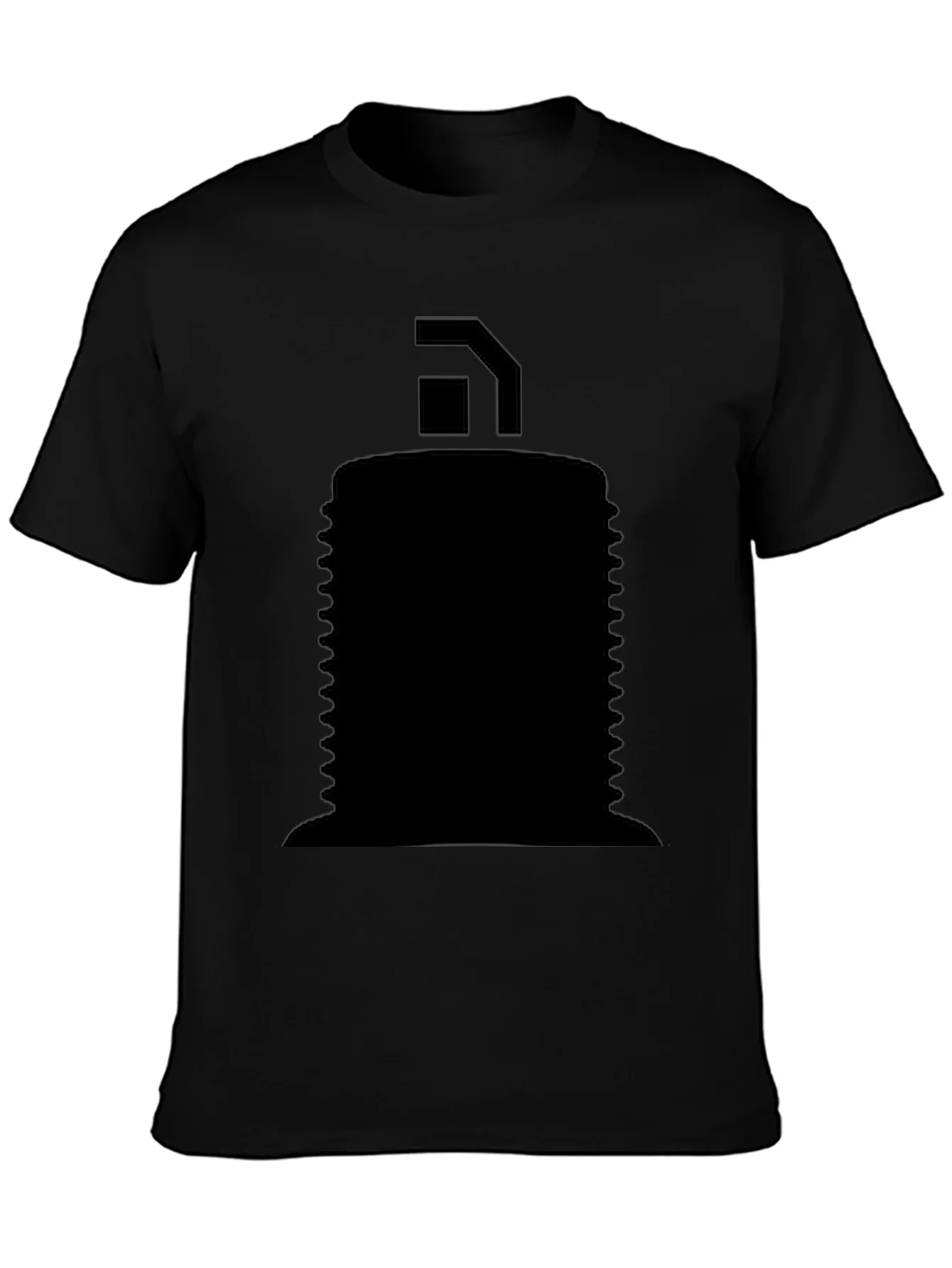 Mens Black Graphic T-Shirt - Abstract Design