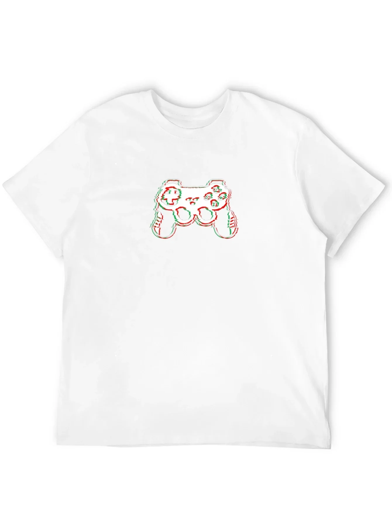 Gamer Glitch Graphic Tee - Black Cotton T-Shirt