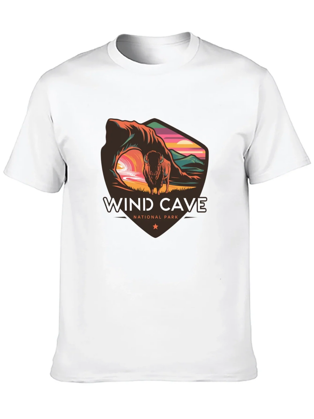 Wind Cave National Park Black T-Shirt