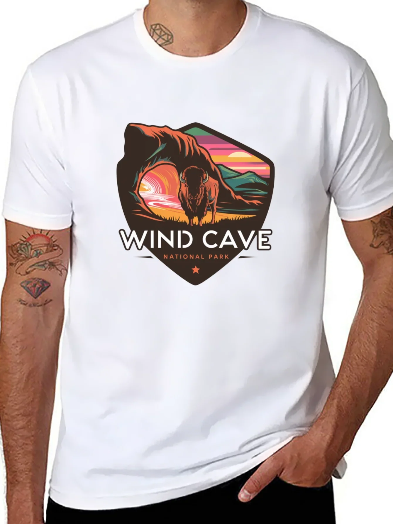 Wind Cave National Park Black T-Shirt
