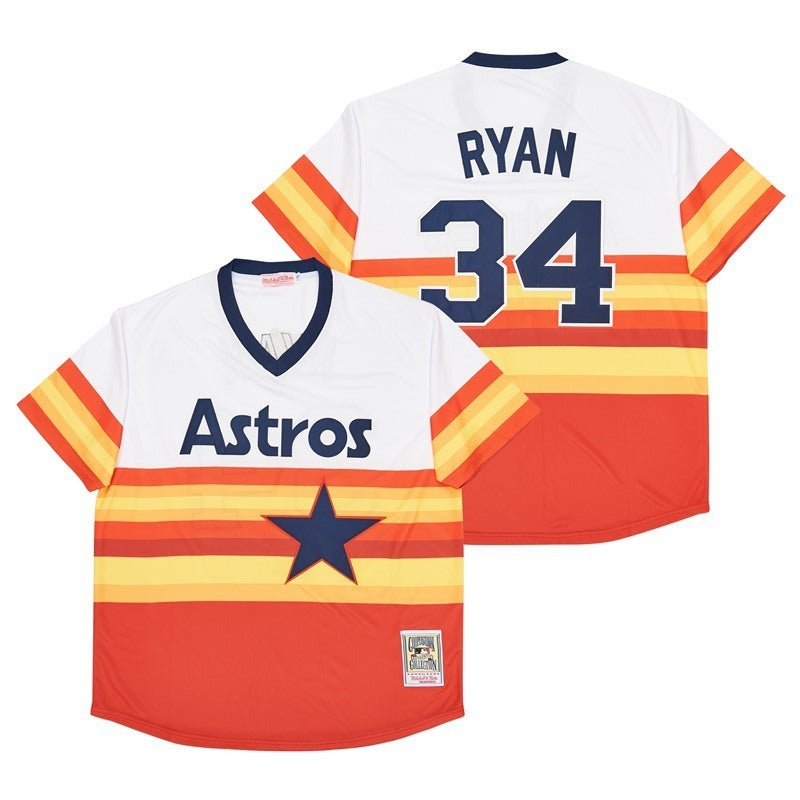 Men's #34 Nolan Ryan Houston Astros  Baseball Jersey