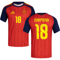 Men’s #18 Zubimendi 2026 World Cup Spain Jersey