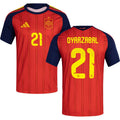 Men’s #21 Oyarzabal 2026 World Cup Spain Jersey