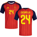 Men’s #24 Cucurella 2026 World Cup Spain Jersey