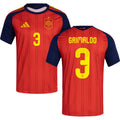 Men’s #3 Grimaldo 2026 World Cup Spain Jersey