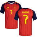Men’s #7 Ferran 2026 World Cup Spain Jersey