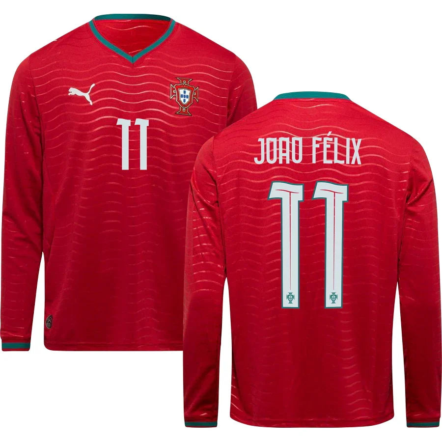 Men’s #11 Joao Felix 2026 World Cup Portugal Jersey
