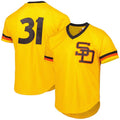 San Diego Padres #31 Dave Winfield  Cooperstown Collection Mesh Batting Practice Jersey - Gold Stitched Baseball Jersey