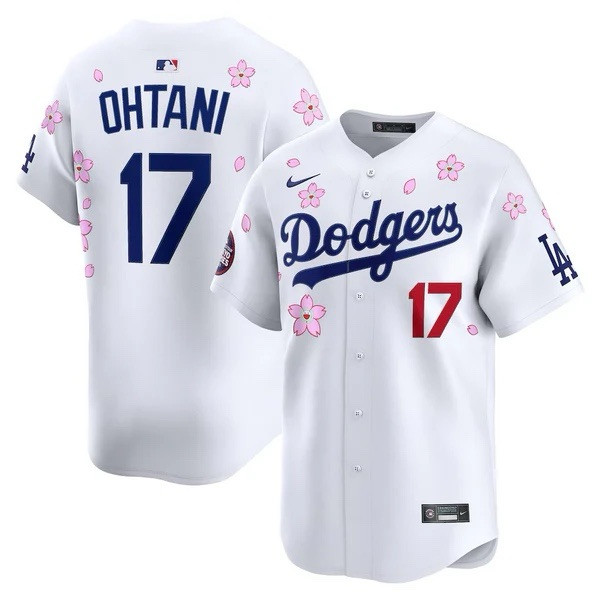 Men's #17 Shohei Ohtani Los Angeles Dodgers Baseball Jersey