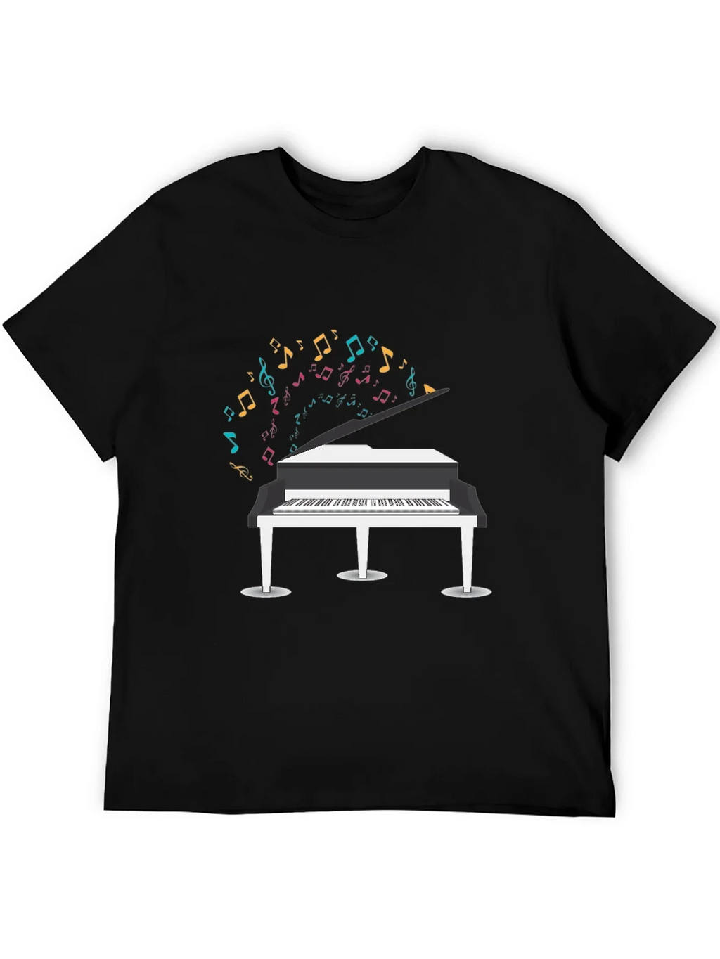 Piano Music Notes Graphic T-Shirt