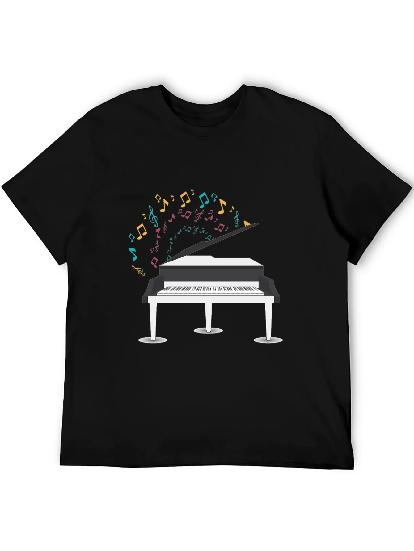Piano Music Notes Graphic T-Shirt