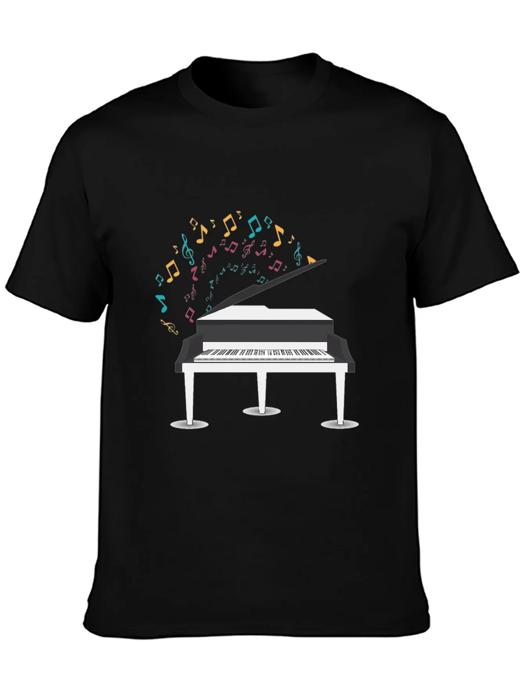Piano Music Notes Graphic T-Shirt