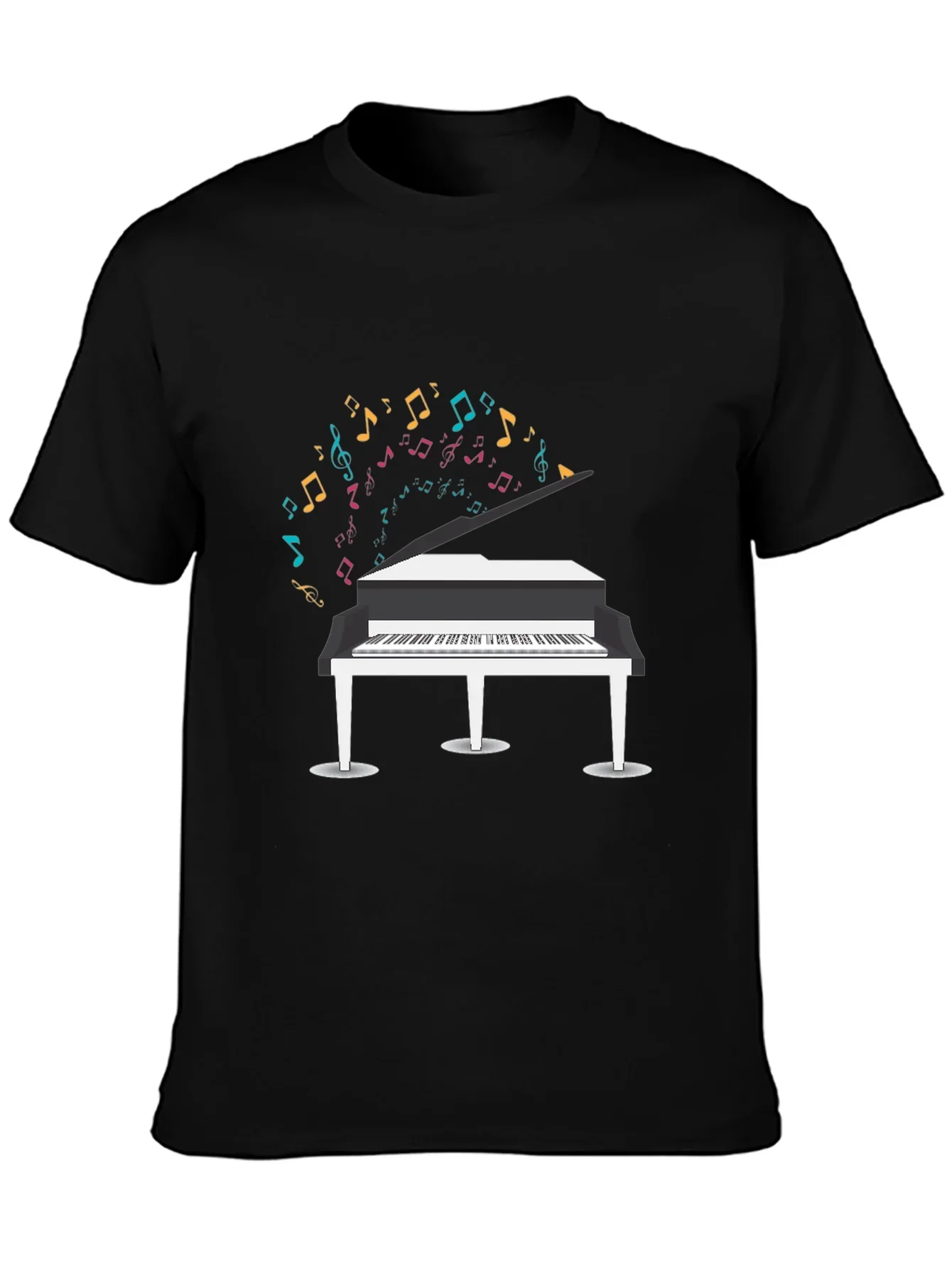 Piano Music Notes Graphic T-Shirt