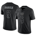 W.Commanders #5 Jayden Daniels Player Black RFLCTV Limited Football Jerseys
