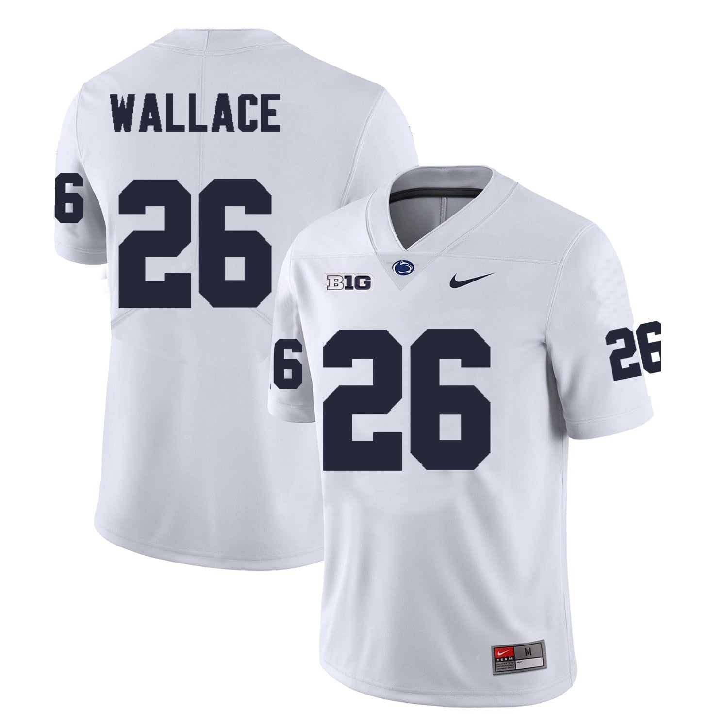 Men’s Penn State #26 Cam Wallace Football Jersey