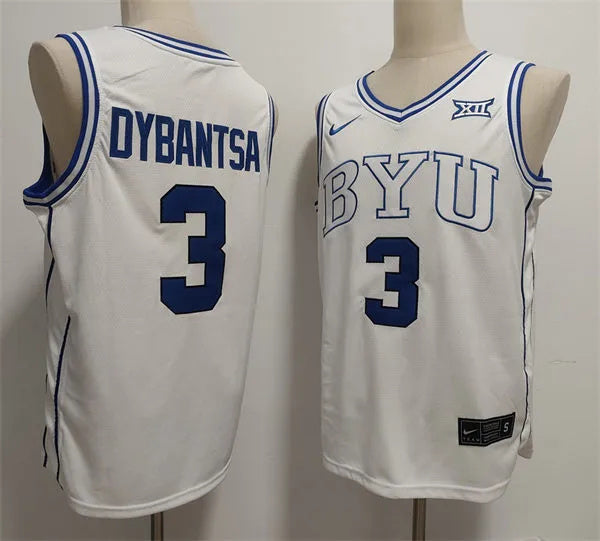 Men's #3 AJ Dybantsa BYU Basketball Jersey