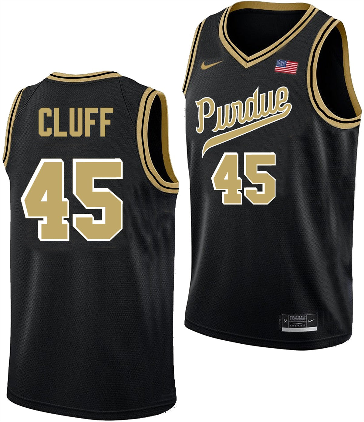 Men's #45 Oscar Cluff Purdue Boilermakers College Basketball Jersey