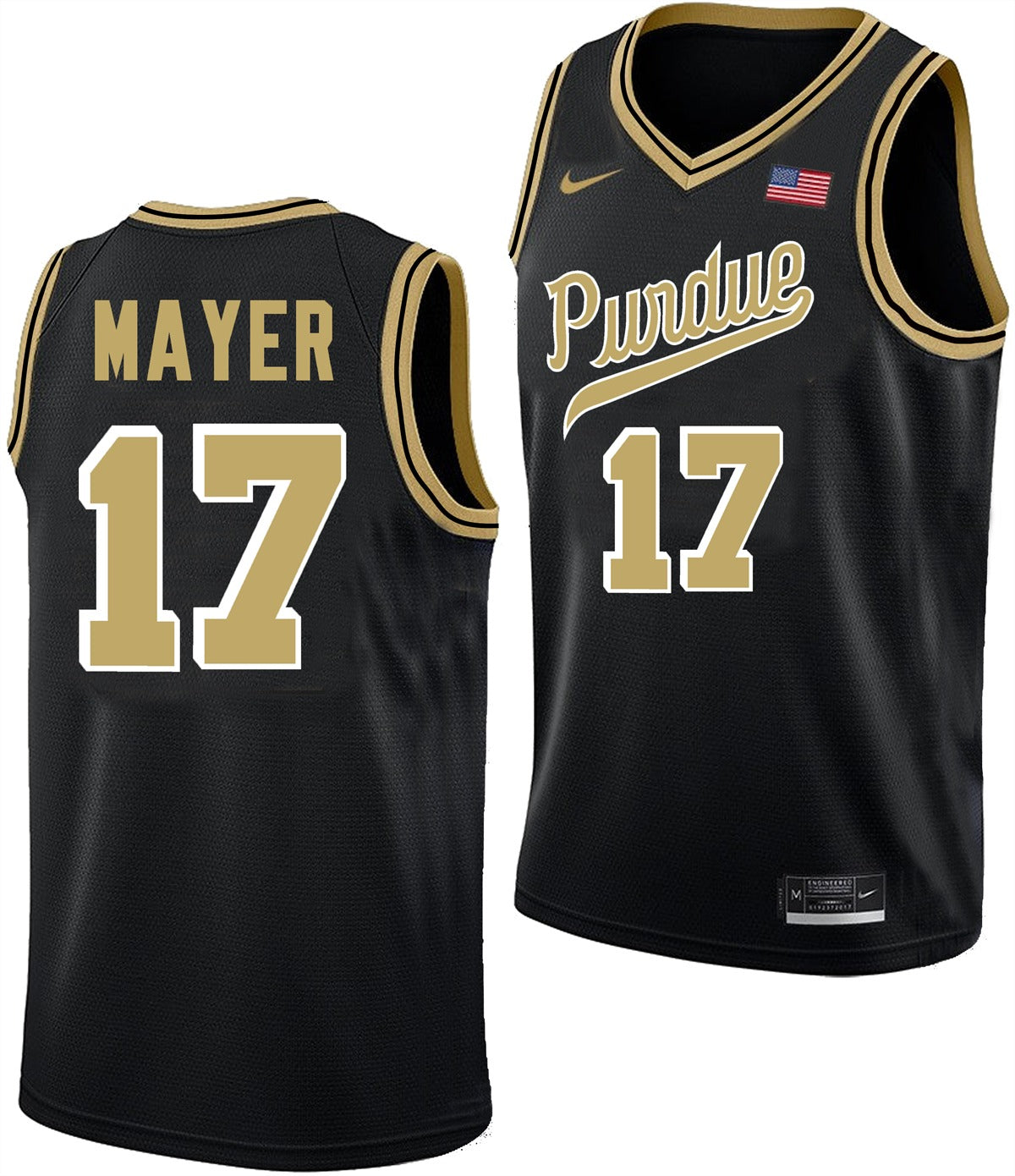 Men's #17 Omer Mayer Purdue Boilermakers College Basketball Jersey