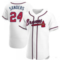 Atlanta Braves #24 Deion Sanders White Home Jersey Stitches Baseball Jerseys