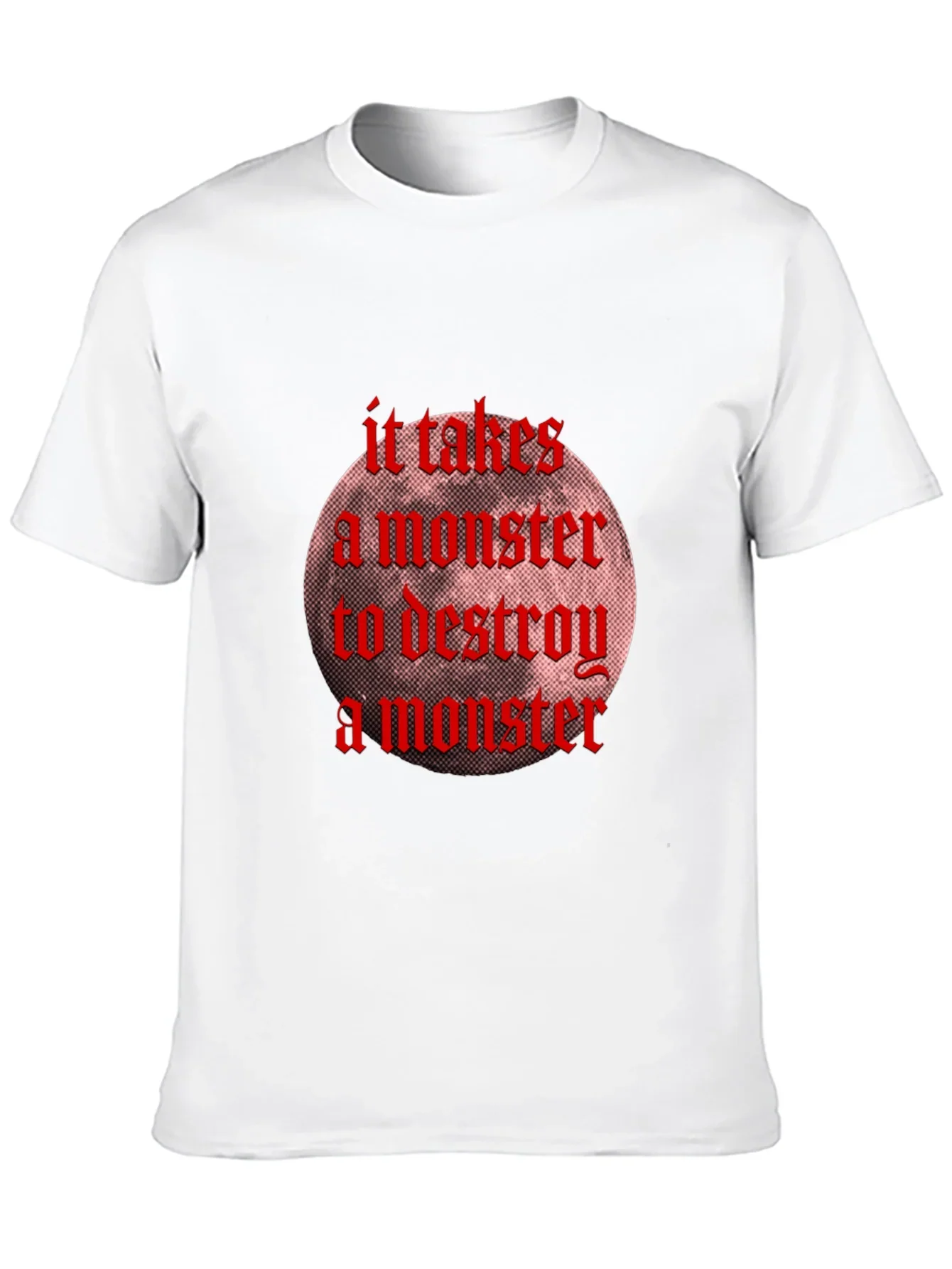 Monster Destroy Graphic Black T-Shirt