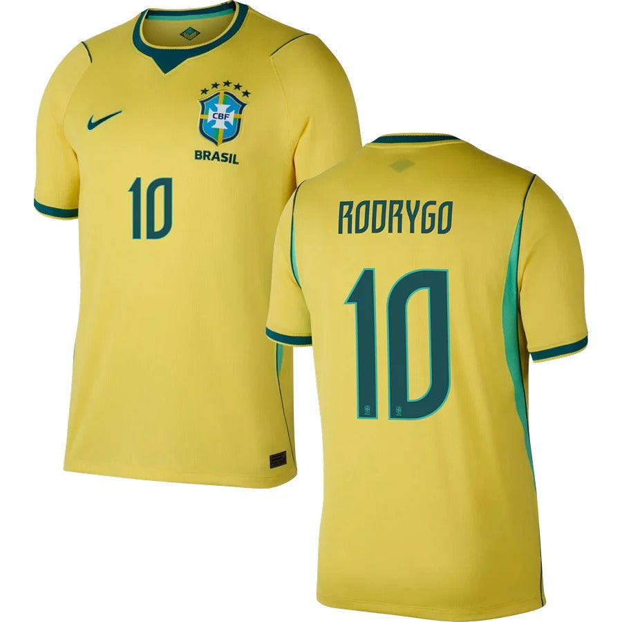 Men’s # 10 Rodrygo 2026 World Cup Brazil Jersey