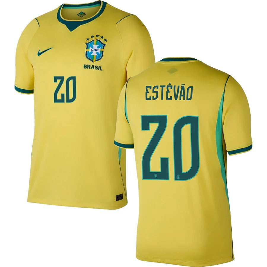 Men’s # 20 Estêvão Willian 2026  World Cup Brazil Jersey