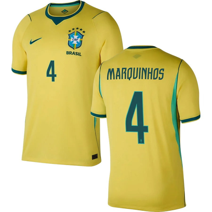 Men’s # 4 Marquinhos 2026  World Cup Brazil Jersey