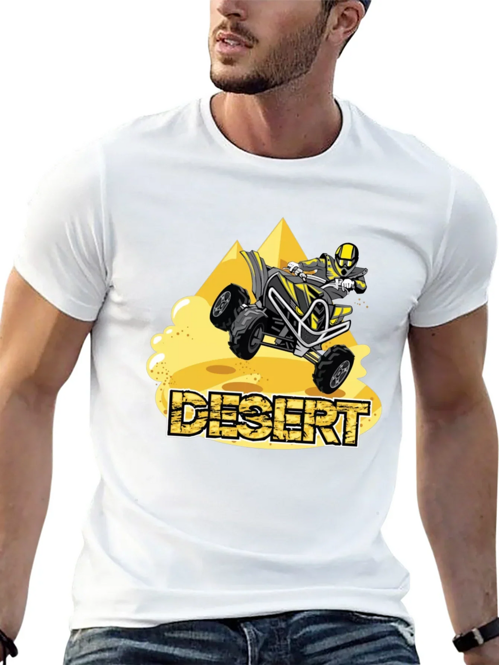 Desert ATV Rider Graphic Tee - Black