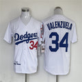 Los Angeles Dodgers #34 Fernando Valenzuela  Road 1981 Cooperstown Collection Authentic Jersey - WHITE Baseball Jerseys