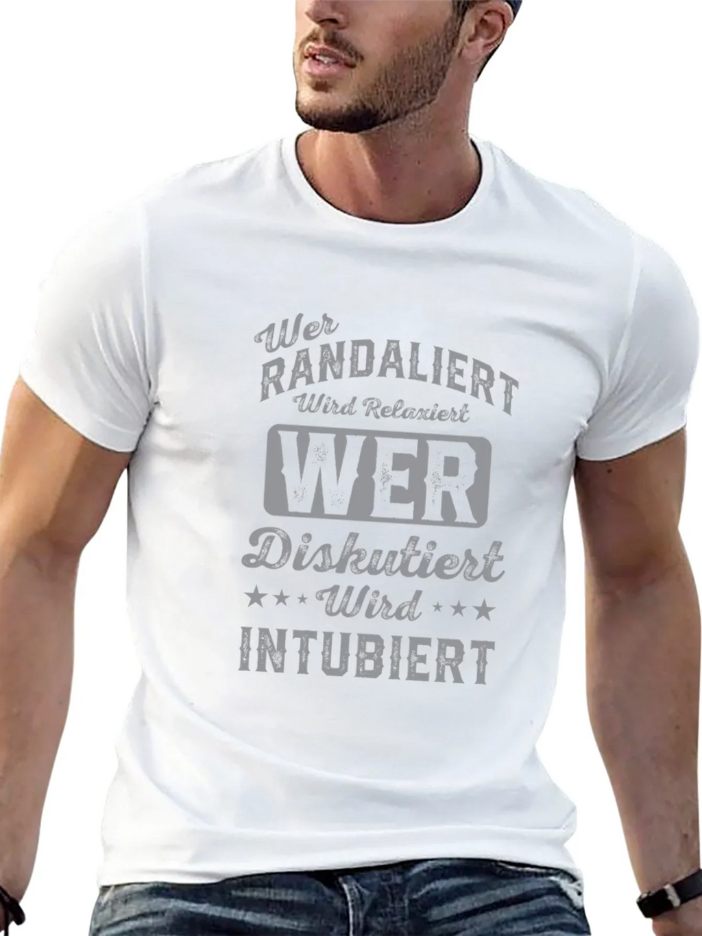 Humorous German T-Shirt - Wer Randaliert Wird Relaxiert